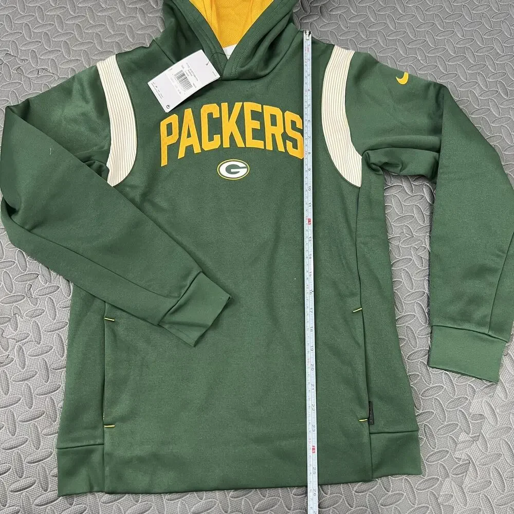 Nike Green Bay Packers Therma Hoodie Size Large 14/16 Kids Green Pullover